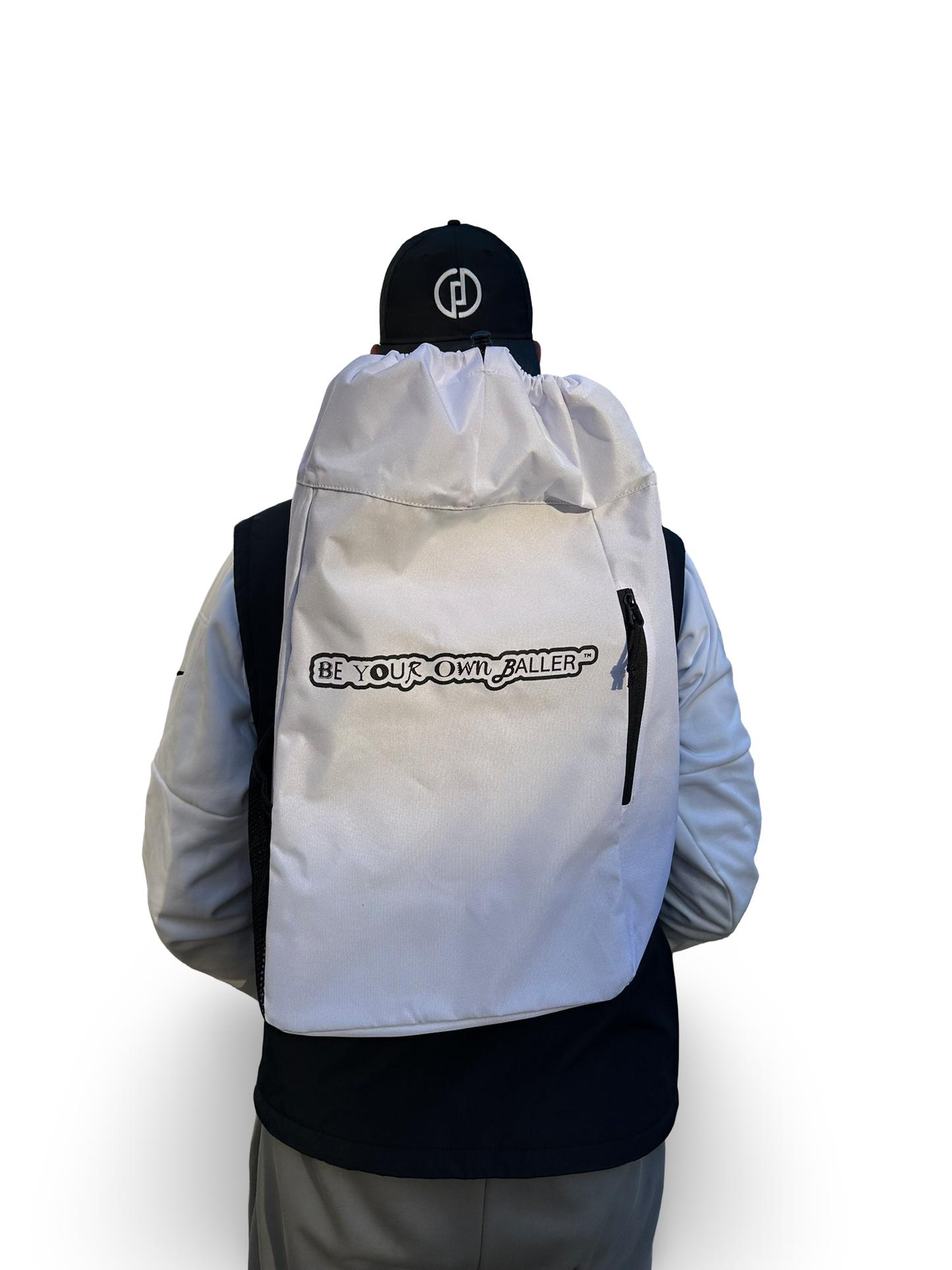 White Be Your Own Baller Backpack